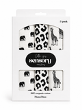 100% Pure Organic Cotton Safari Sensory Muslins (3 pack)